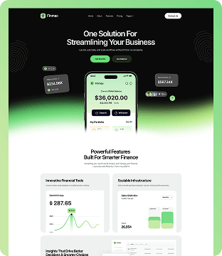Finmax – Modern SaaS & Fintech Website Template for High-Growth Startups