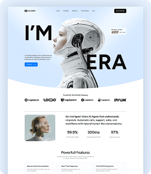 I’m Era - Ai Voice Agent website template